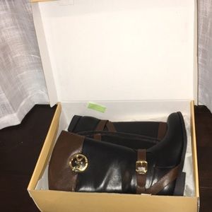 Michael Kors Emma Tansy Black/Brown Boots
